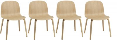 Aktion Visu Chair Wood Base Stuhl 4-er Set Muuto